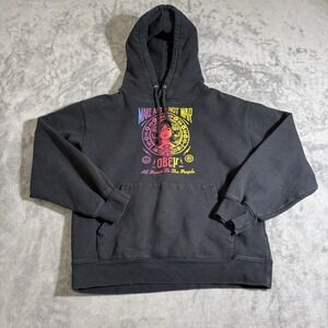 OBEY "Make Art Not War" Shepard Fairey Black Hoodie Sweatshirt Size M
